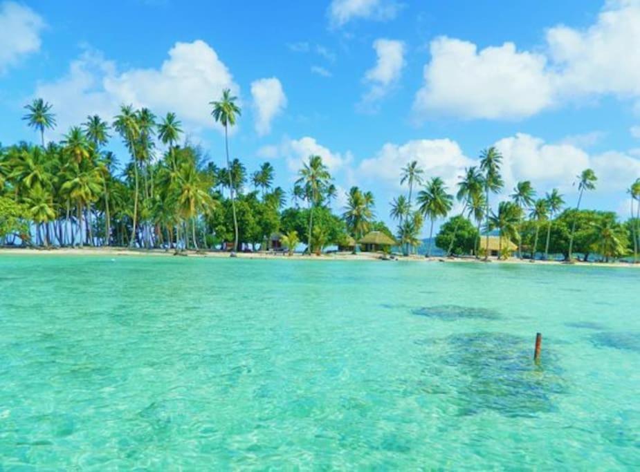 Duplex En Bord De Mer Fare Tahitea Pension Taputapuapea Exteriör bild